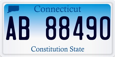 CT license plate AB88490