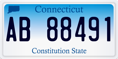 CT license plate AB88491