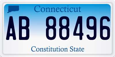 CT license plate AB88496