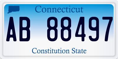 CT license plate AB88497