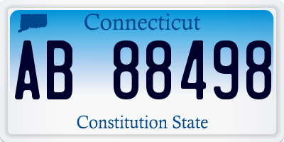 CT license plate AB88498