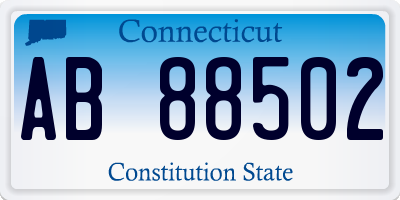 CT license plate AB88502