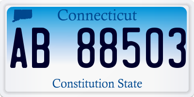 CT license plate AB88503