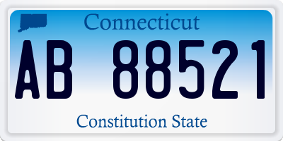 CT license plate AB88521