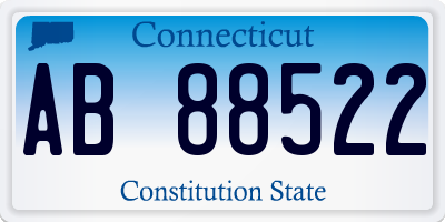 CT license plate AB88522