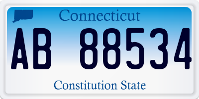 CT license plate AB88534