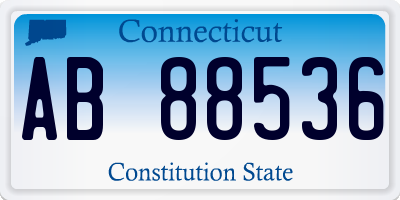 CT license plate AB88536