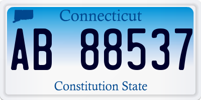 CT license plate AB88537