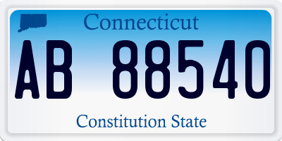 CT license plate AB88540