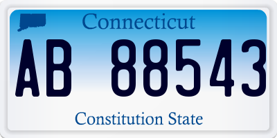 CT license plate AB88543