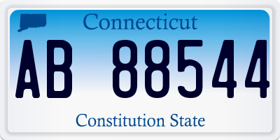 CT license plate AB88544
