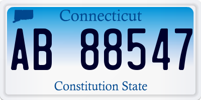 CT license plate AB88547