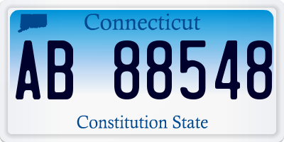 CT license plate AB88548