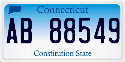 CT license plate AB88549