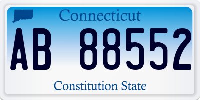 CT license plate AB88552