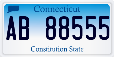 CT license plate AB88555
