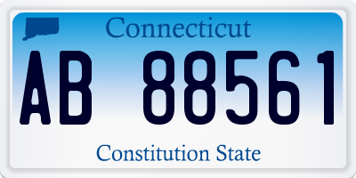 CT license plate AB88561