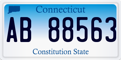 CT license plate AB88563