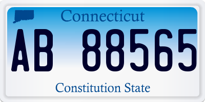 CT license plate AB88565