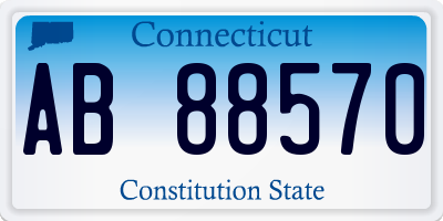 CT license plate AB88570