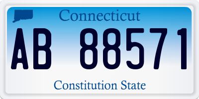 CT license plate AB88571