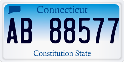 CT license plate AB88577
