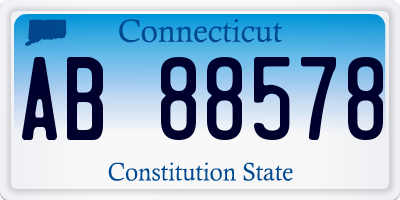 CT license plate AB88578