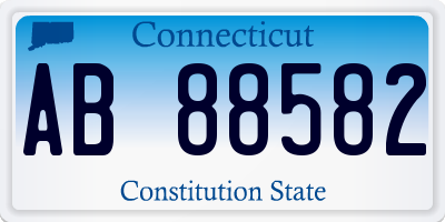 CT license plate AB88582