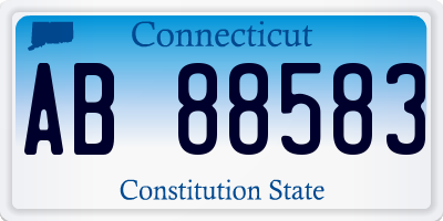 CT license plate AB88583