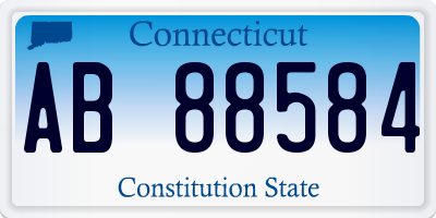 CT license plate AB88584