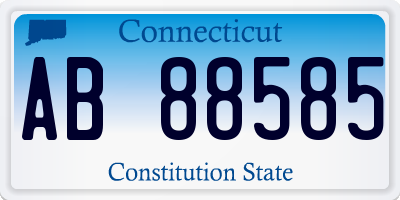 CT license plate AB88585