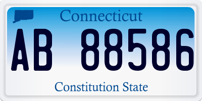 CT license plate AB88586