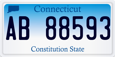 CT license plate AB88593