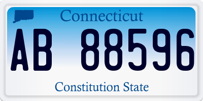 CT license plate AB88596