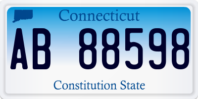 CT license plate AB88598