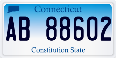 CT license plate AB88602