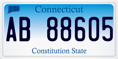 CT license plate AB88605