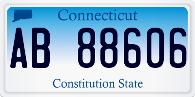 CT license plate AB88606