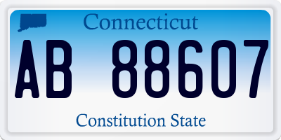 CT license plate AB88607