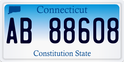 CT license plate AB88608