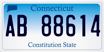 CT license plate AB88614