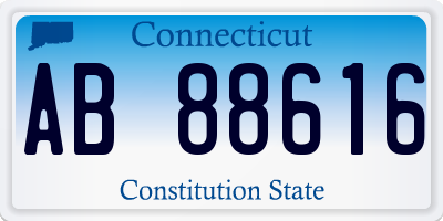 CT license plate AB88616