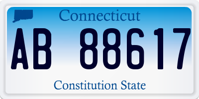 CT license plate AB88617