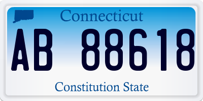 CT license plate AB88618