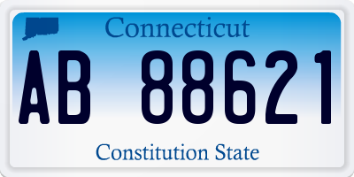 CT license plate AB88621