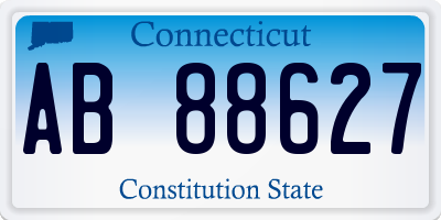 CT license plate AB88627