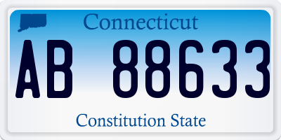 CT license plate AB88633