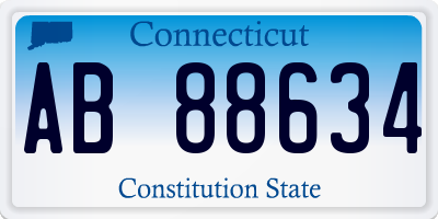 CT license plate AB88634