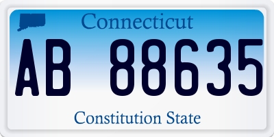 CT license plate AB88635