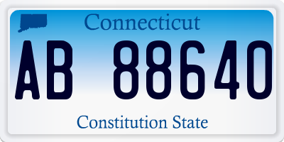 CT license plate AB88640